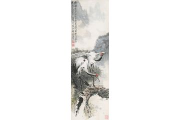 双绝艺术家郭逢挺国画作品《古松》