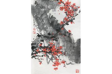 双绝艺术家郭逢挺国画作品《梅花》