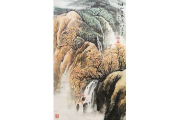 知名画家郭逢挺写意山水画《不似春光胜似春光》