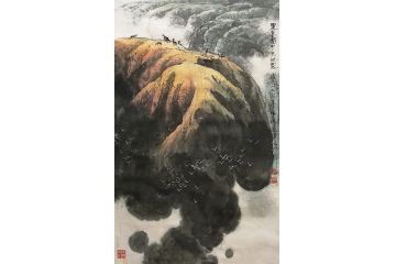 双绝艺术家郭逢挺国画作品《黑墨团中天地宽》