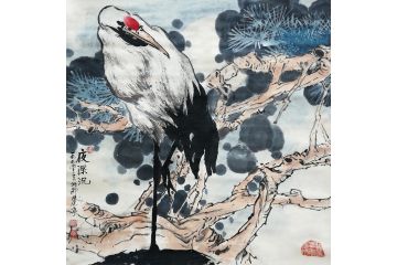 知名画家郭逢挺写意花鸟画《夜深沉》