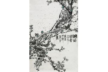 知名画家郭逢挺写意花鸟画《铜筋铁骨》