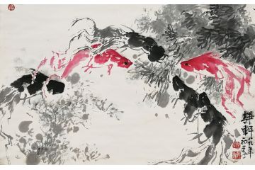 知名画家郭逢挺写意花鸟画《穷款》