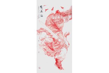 柳子峻新品写意人物画《赐鸿福》