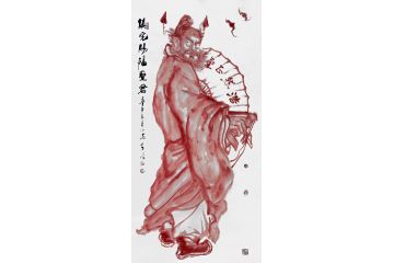 柳子峻新品写意人物画《镇宅赐福圣君》