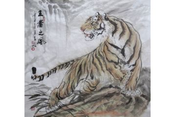 柳子峻新品写意动物画《王者之风》