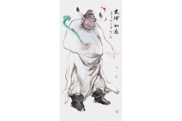 柳子峻新品写意人物画《吉祥如意》