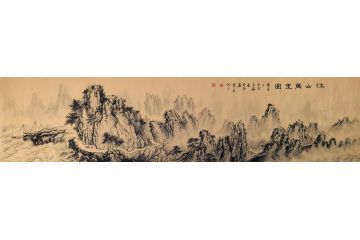 墨痴新品创作山水画作品《江山万里图》