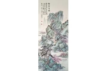 墨痴新品创作国画山水画《桃源诗意图》