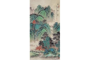 黄开前新品仿古山水画《山水清音》