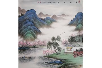 仿古山水画名家黄开前新品《春和景明》