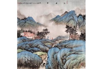 黄开前新品仿古山水画《仁者乐山》
