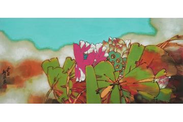 中美协会员胡朝水写意花鸟画《穷款》