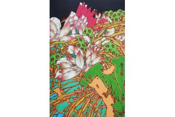 中美协会员胡朝水写意花鸟画《穷款》