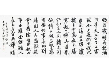 苏东坡诗词 高来标书法力作《水调歌头》