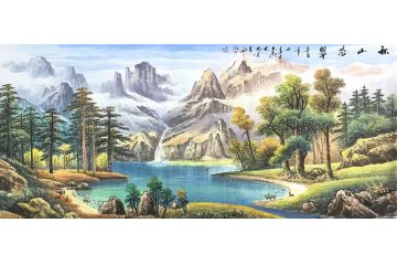 国家一级美术师 王大为山水画最新力作《秋山苍翠》