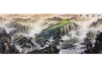 王大为新品山水画力作《山河锦绣》