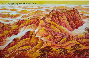 实力派画家张月岗老师长城作品《万里长城江山永固》