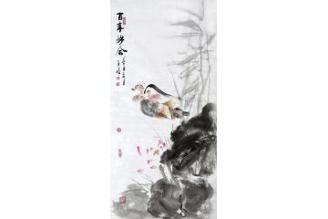 柳子峻新品写意花鸟画《百年好合》