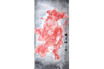 柳子峻新品写意人物画《钟馗神威图》