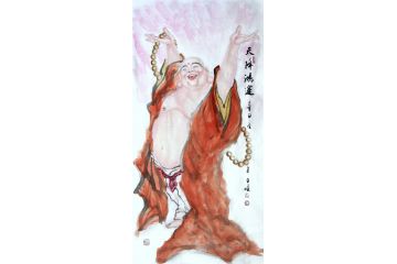 柳子峻新品写意人物画《天降鸿运》