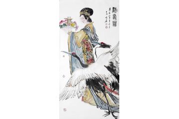 柳子峻新品写意人物画《献寿图》