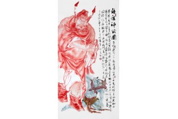 柳子峻新品写意人物画《钟馗神威图》
