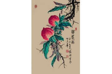 实力派画家闫永新写意花鸟画《双寿图》