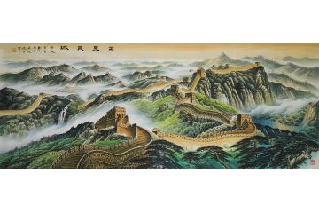 宁建华新品力作山水画《万里长城》