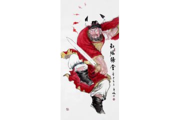 柳子峻新品写意人物画《引福归堂》