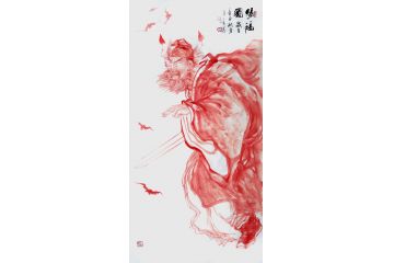 柳子峻新品写意人物画《赐福图》