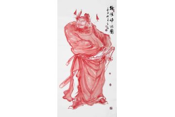 柳子峻新品写意人物画《钟馗神威图》