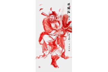 柳子峻新品写意人物画《赐鸿福》