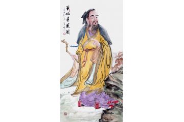 柳子峻新品写意人物画《华佗寻药图》