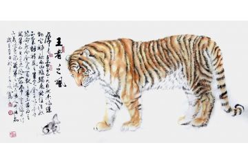 柳子峻新品写意动物画《王者之风》