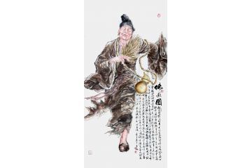 柳子峻新品写意人物画《佛游图》