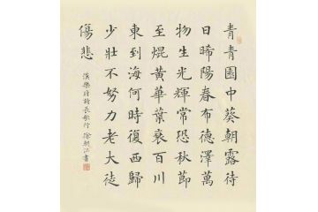 汉乐府诗词 徐朝江新品力作书法《长歌行》