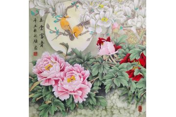 实力派画家 胡记领花鸟画力作《玉堂富贵》