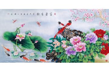 实力派画家 胡记领花鸟画力作《富贵有余》