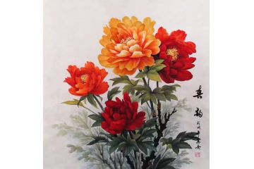 万安新品工笔花鸟画《春韵》