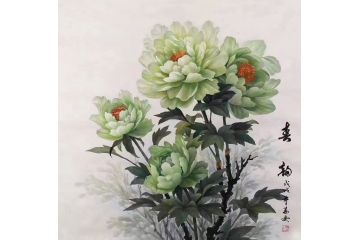 万安新品工笔花鸟画《春韵》
