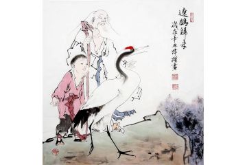 中美协会员王津浦作品《遼鹤归来》