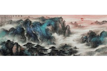 李长田得意弟子 李光荣新品山水画《东岳雄姿》