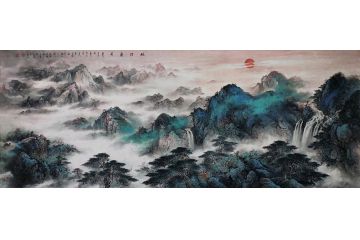 李光荣新品力作风水画《旭日东升》