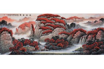 实力派画家 张月岗老师精品风水画《鸿运当头》