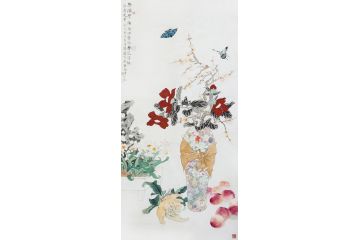 实力派花鸟画许伟建新品字画《花》