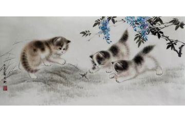 猫王秦文轩动物画猫《穷款》