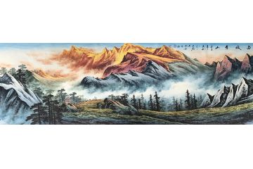国家一级美术师 王大为新品山水画《西域金山》