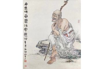 实力派画家 石僧新品力作人物画《南无佛》