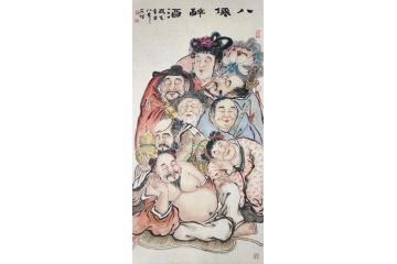 实力派画家 石僧新品力作《八仙醉酒》